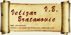 Velizar Bratanović vizit kartica